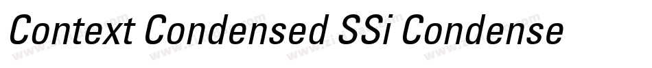 Context Condensed SSi Condensed Italic字体转换